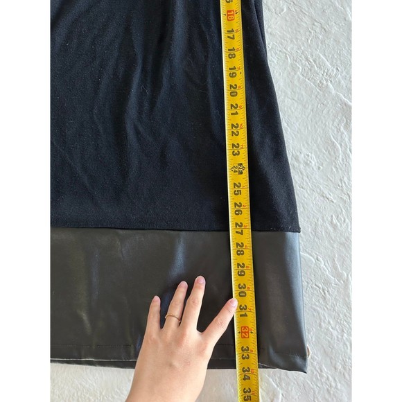 Say What Women’s Black Faux Leather Turtle Neck Dress - Picture 7 of 8